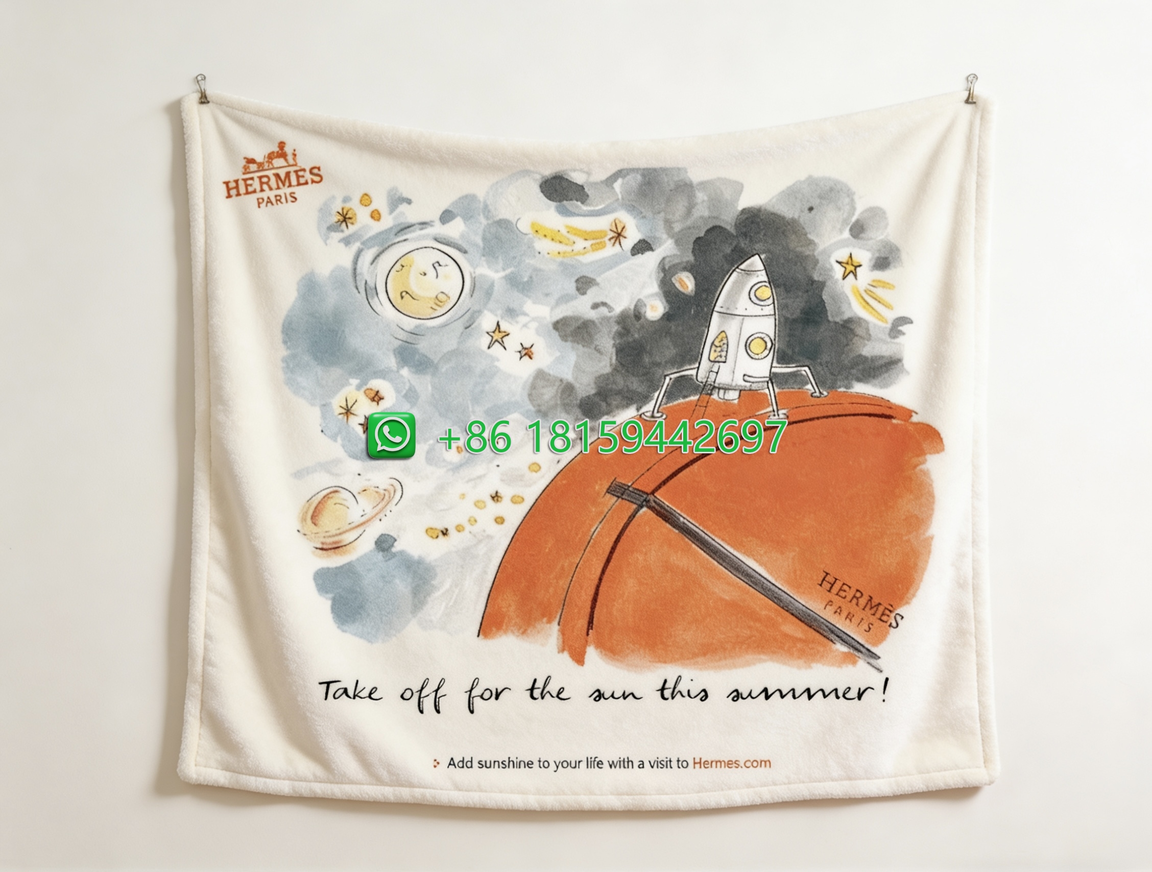 Hermes Throw Blankets